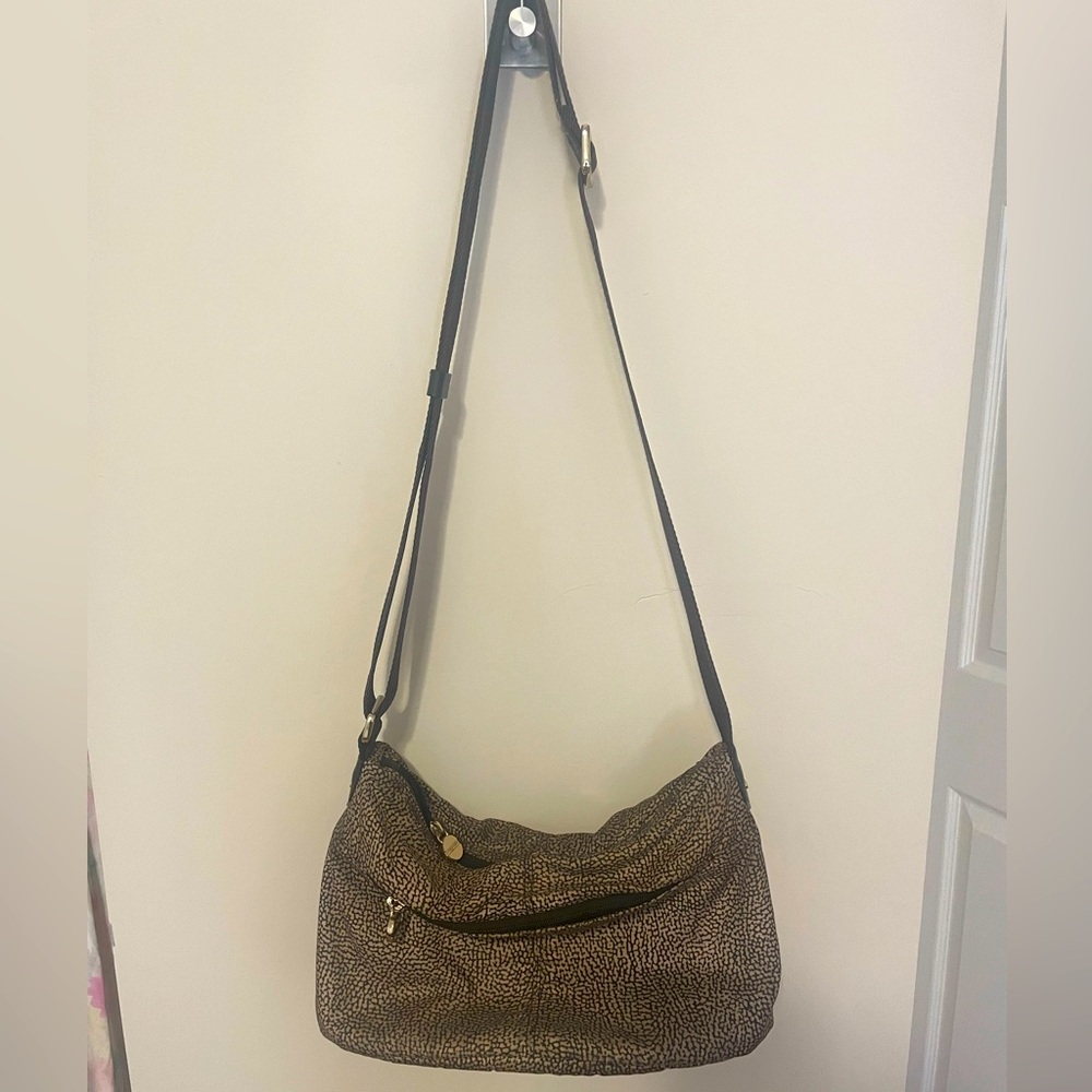 BORBONESE Italian cross shoulder bag, small size